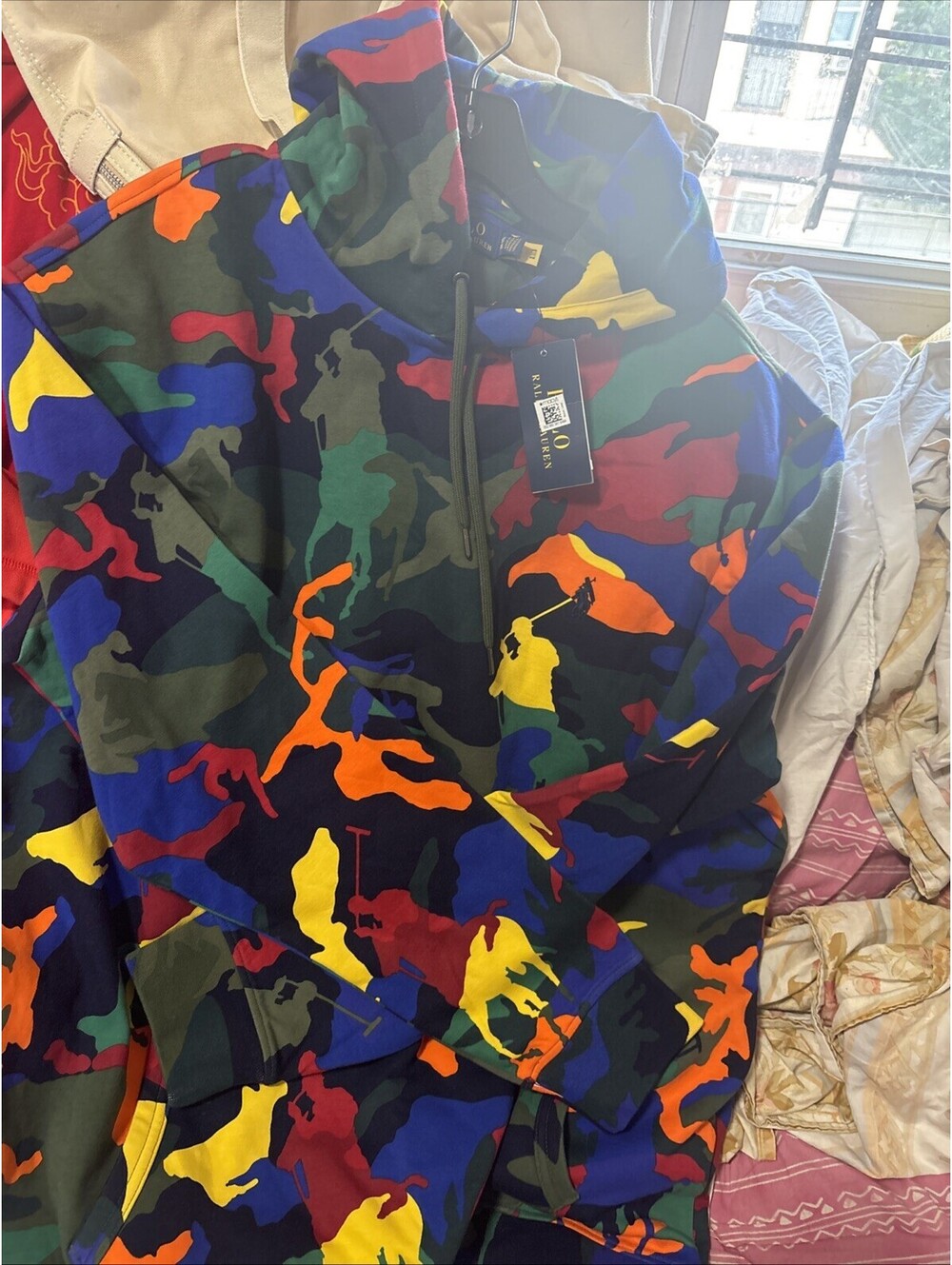 Polo Ralph Lauren Pony Comouflag Multi Men Hoodie Xl New - Picture 7 of 8